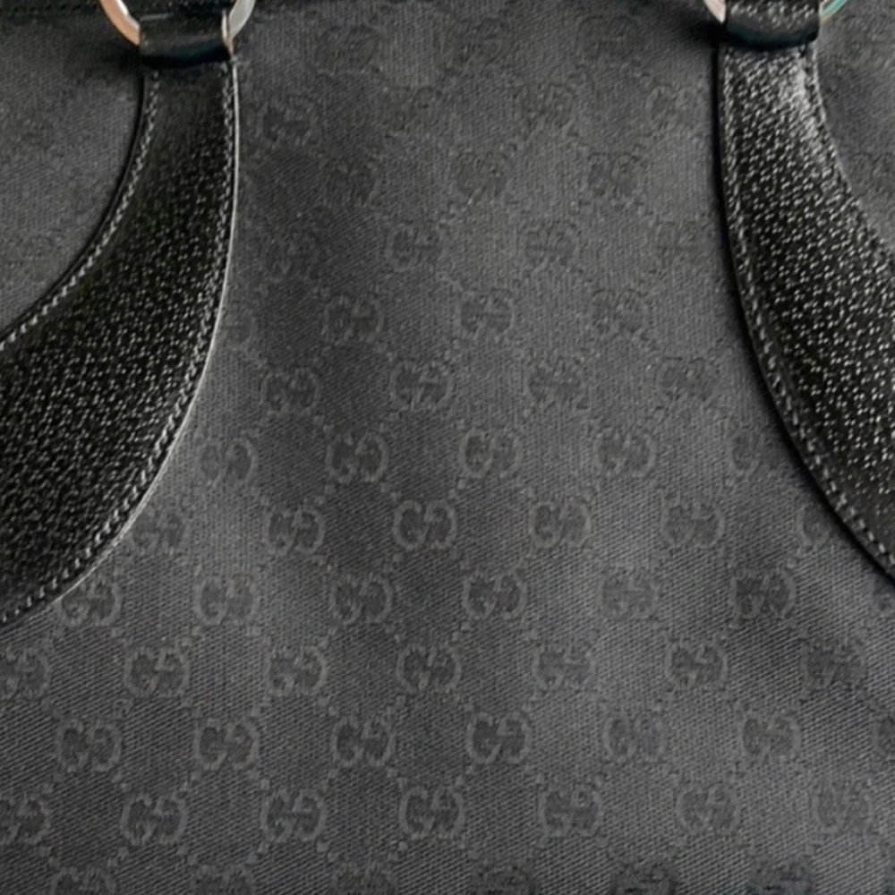 Gucci Satchel Shoulder Bag Black Limited Edition Rare Like New GG Vintage - Picture 10 of 16